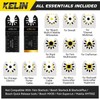 KELIN 118 PCS Multitool Blade Kits Cutting and Sandpaper Oscillating
