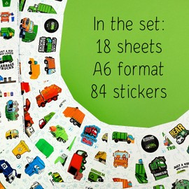 BulbaCraft Garbage Truck Stickers, Trash Truck Stickers, Garbage Party suppliess, Gifts for Women & Men