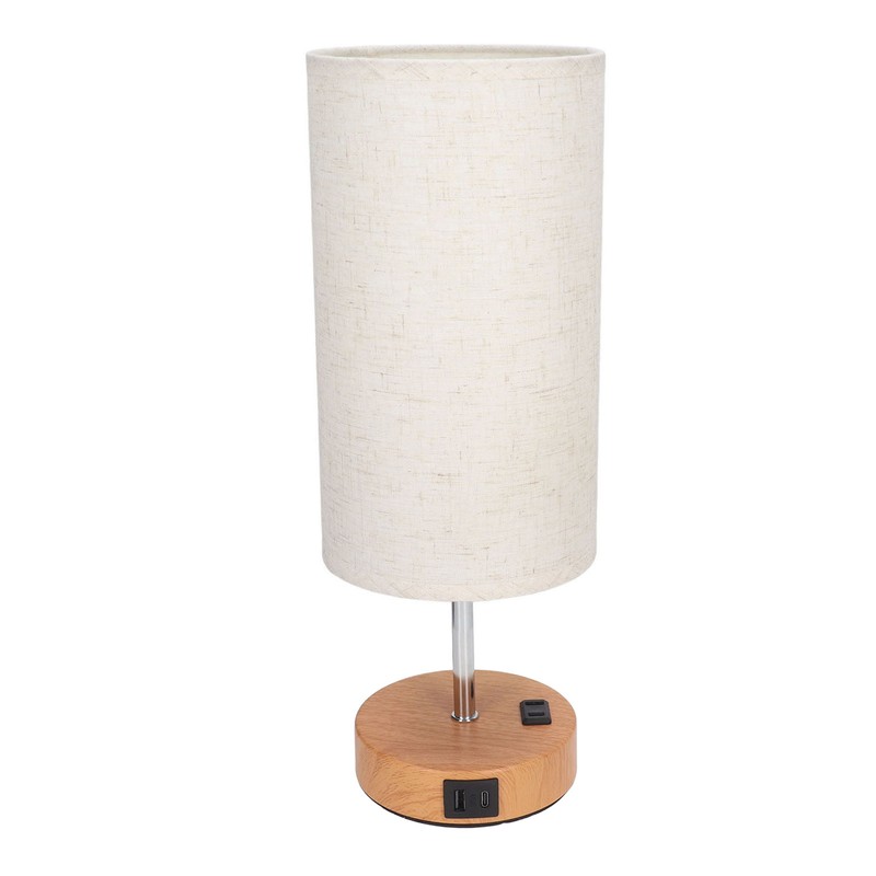 Touch Control Table Lamp Metal and Cloth USB Charging Three