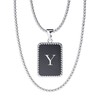Airrty Initial A-Z Letter Pendant Necklace for Men Women Sterling