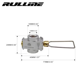 RULLINE Backpacking Fuel Transfer Device Gas Canister Refill Adapter, Portable Outdoor Gas Saver, Camping Canister Vent Valve