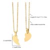 2 Collares De Pareja Corazón Partido Acero Inoxidable Amor
