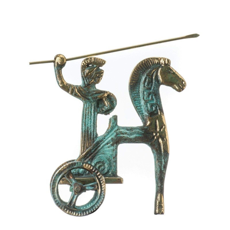 Chariot of The Sun Athena with Spear Ancient Greek Bronze