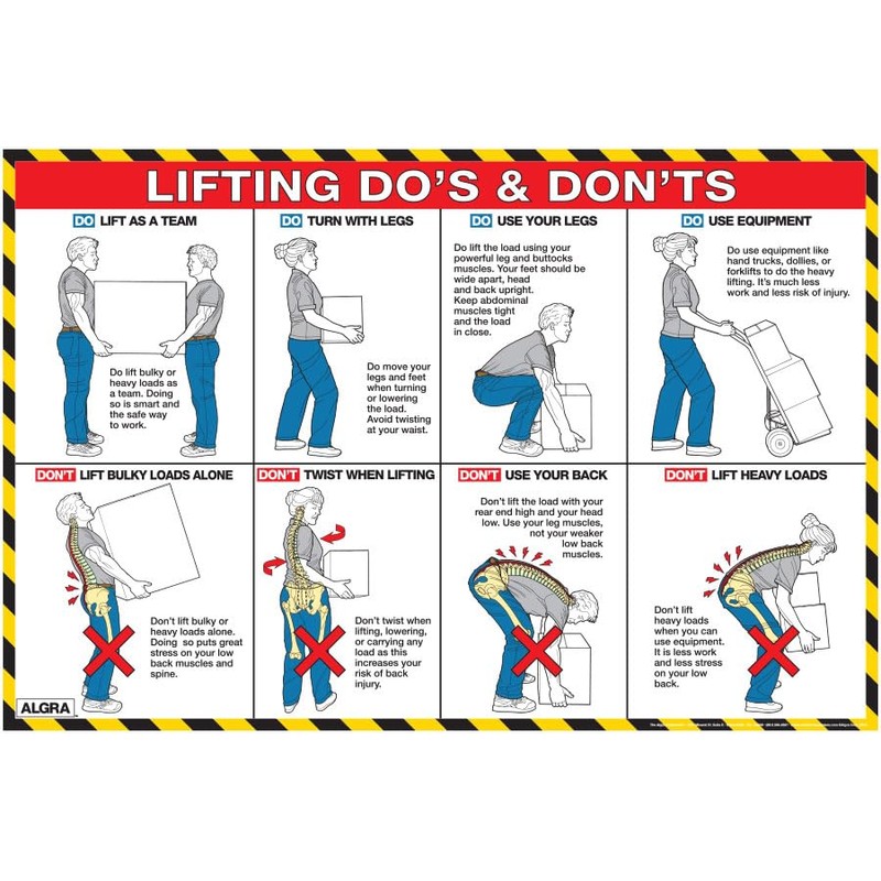 ALGRA - Lifting Do’s and Don’ts Safety Poster 24" x