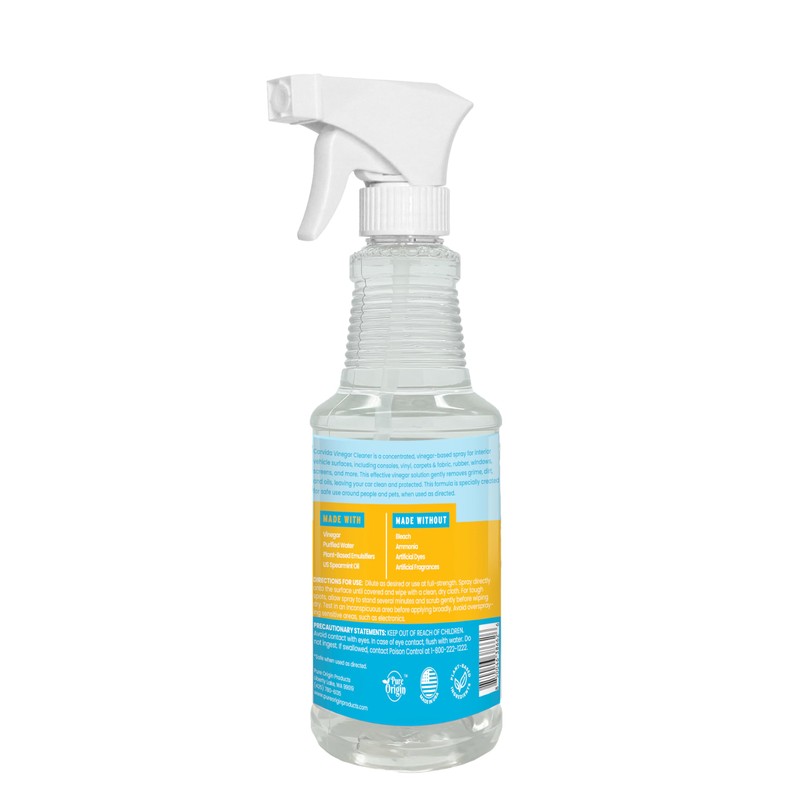 Carvida Vinegar Cleaner, Plant-Based, Multi-purpose Automotive Cleaning Spray, Natural Mint