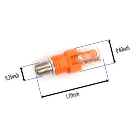 Maxmoral 2pcs RF to RJ45 Converter Adapter F Female to RJ45 Male Coaxial Barrel Coupler Adapter, Orange Coax Straight Connector