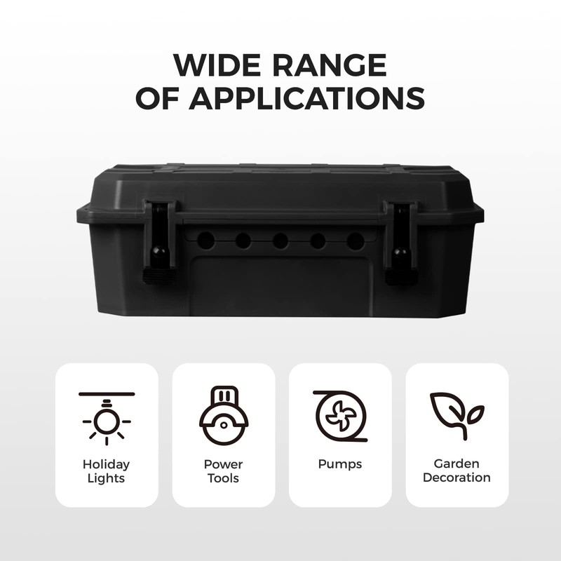 WELKIN Outdoor Weatherproof Connection Box, Ip54 Water-Resistant Extension Cord Connection