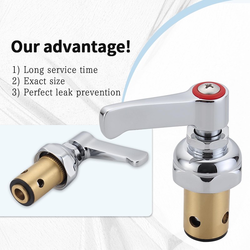 Hot and Cold Side Handle Stem Assembly for T&S Brass