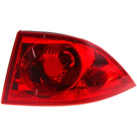 FUTYPIW Tail Light Bulb Right Side Red Lens W/Bulb Tail Lamp for Buick for Lucerne CXS 06-08 & CX/CXL 06-11 & Super 08-11 9613304 GM2819177