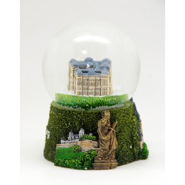 Set of 2 Cute Souvenir Snow Globes Würzburg Fortress Marienberg Residence Bag Diameter 45 mm and 65 mm | Air Bubble