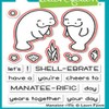 Lawn Fawn Clear Stamp Set Manatee-Rific Set of 18 |