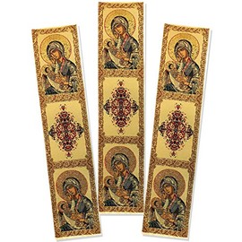 Virgin Mary and Christ Byzantine Icon Tapestry Bookmarks Book Marker 9 1/4 Inch