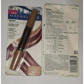 maybelline 2 item lot MAYBELLINE  INSTANT AGE REWIND 740 DARK DOUBLE FACE PERFECTOR sealed