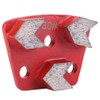 3PCS Trapezoid Diamond Floor Grinding Pad Disc #30 Grit Metal