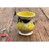 Ceramic Limoncello Cup, Handmade Yellow and Cream Lemon Shot Glass