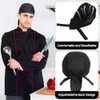 4 Pack Tie Back Chef Hat with Breathable Side Mesh
