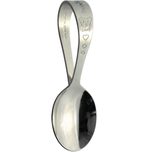 Nagao Tsubamesanjo Happy Bear Baby Spoon, 3.5 inches (9 cm),