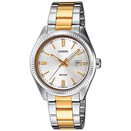 Casio Damen Analog Quarz mit Edelstahl Armbanduhr LTP 1302PSG 7A