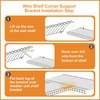 Brackets, 3 Inch Wire Shelf Corner Support Bracket Replacement for