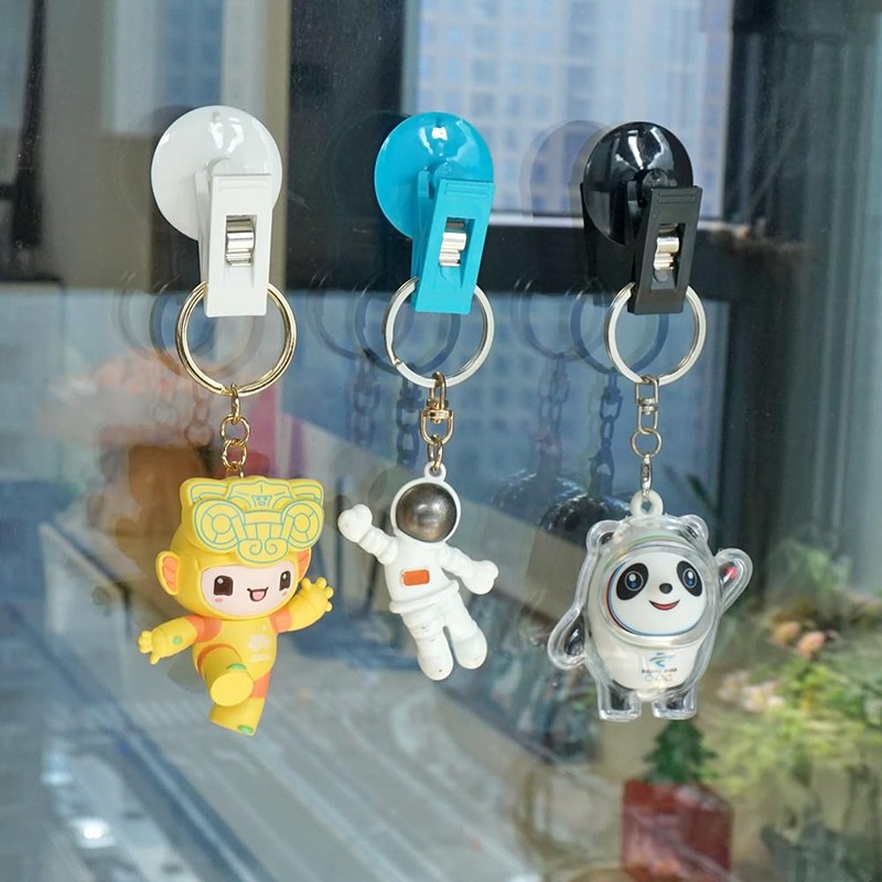 TOGRAND 6PCS Multi Purpose Suction Cup Clip,Tickets Bills Organization Clamp,Car