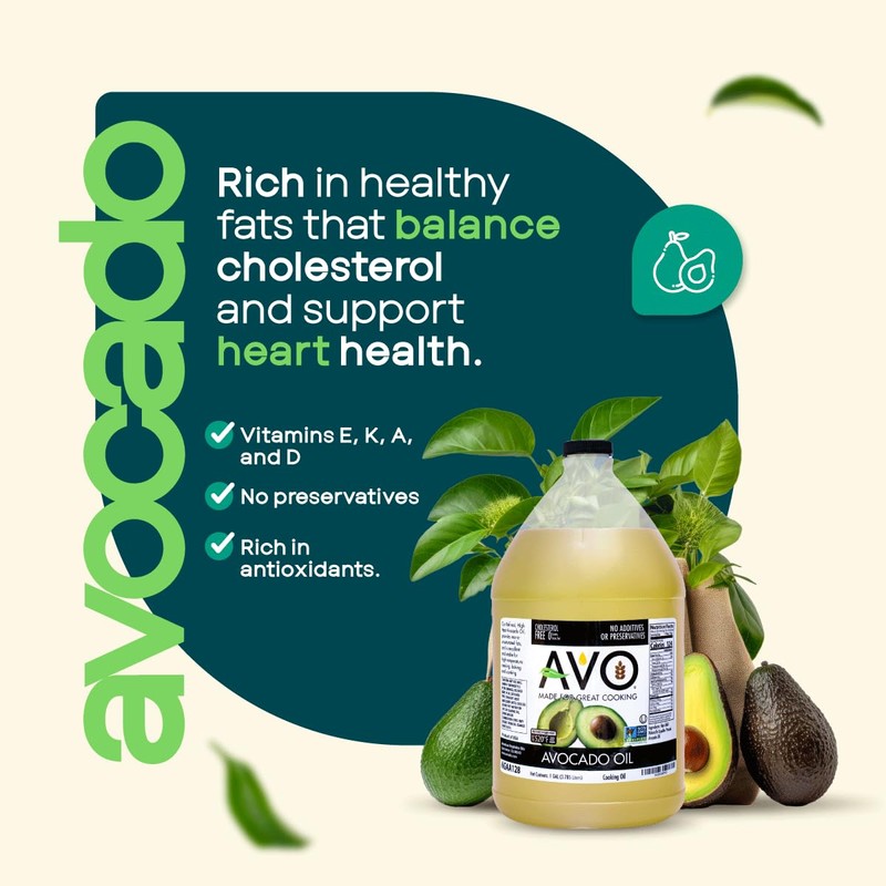 AVO NON GMO 100% Avocado Oil, 1 Gallon 128 Fl-oz,