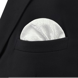 SHLAX&WING Pañuelo De Bolsillo Para Hombre Blanco Color Sólido Cachemir for Suit Jacket Nuevo