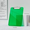 Piasoenc Plastic Clipboards, Translucent Clip Board with Low Profile, Green