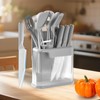 YJHOLE 17pcs Kitchen Utensils Set with Sharp Stainless Steel Knives