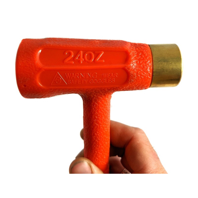 C. B. Gitty 24-ounce Dual-Head Dead Blow Hammer - Brass