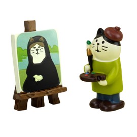 RAQWI Cute Mini Cat Figurine Resin Cat for Office, Home Decoration Perfect Cute Cat Gift for Cat Lovers