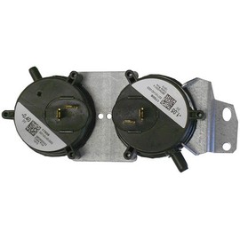 York OEM Furnace Draft Air Pressure Switch, 2 Stage, Push Button Actuator, Black, Manual Operation