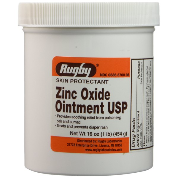 Zinc Oxide 20 % Skin Protectant Ointment for Diaper Rash, Chaffed Skin 1 Pound (Pack of 2)