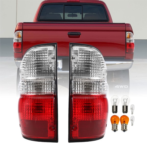 USR DEPO 01-04 Tacoma Tail Lights - JDM Style Red/Clear