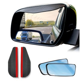 EcoNour Blind Spot Car Mirror (2 Pack) | Wide Angle for 3x Larger View | Universal Car Rear View Mirror with Rain Guard | Side Blind Spot with Adjustable Stick for Cars, SUVs, and Trucks