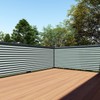 TANG 3' x 129' White & Green Stripes Balcony Privacy