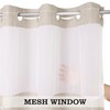 River Dream Farmhouse Linen Textured Shower Curtain with Snap-in Liner