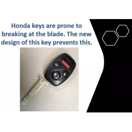 Unbranded Honda 3 Button Remote Head Key Indestructible Shell Replacement