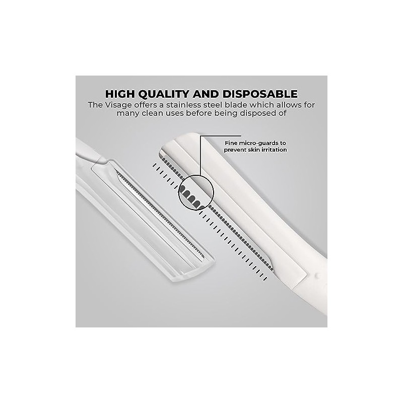 Precision Facial Razors, Touch-up Dermaplaning Tool, Eyebrow Razor, Peach Fuzz