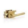 1 Pack Door Handle Golden Champagne Finish, Modern Knurled Design
