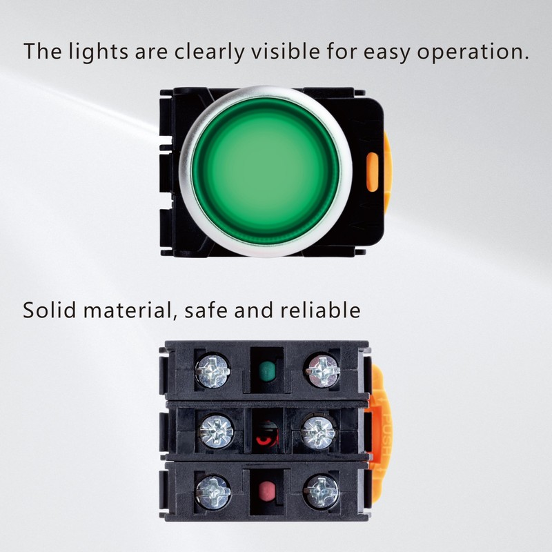 Ordentlich 22MM Red Green 110V LED Light 1NO 1NC Panel-Mount