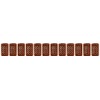 Efalock Metal Rollers Flocked Short Brown 28 mm Pack of