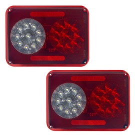 Command Electronics 12V LED Surface Mount Double Tail Light – OEM RV, Truck, & Trailer Utility Light – Sealed Polycarbonate Lens – CSA Certified for the US and Canada – 2-Pack