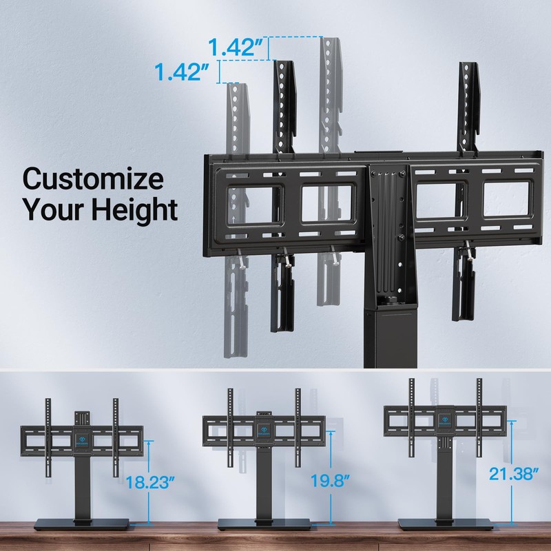 PERLESMITH Universal Swivel TV Stand Legs for 37-65 75 inch