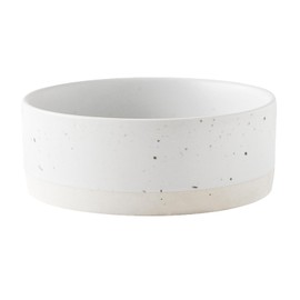 Welloyed Oslo Ceramic Dog Bowl - 6'' Dog Food Water Bowl for Medium and Large Dogs, Heavy Duty Non-slip Dog Dish, Modern Scandi-Style Stoneware Pet Feeder Bowl, Dishwasher Safe (30Oz, White)