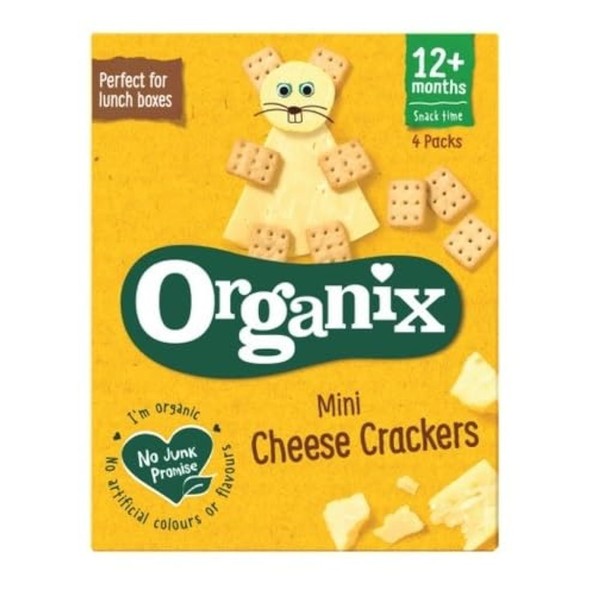 Organix Mini Cheese Crackers, 4 x 20g