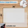 Tlence 2 Pack Extra Large Silicone Mats, 36" x 24"