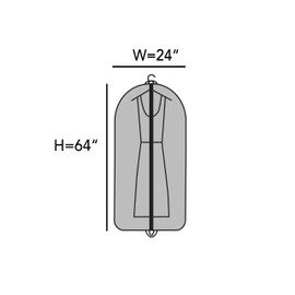 Covermates Keepsakes Garment Bag Set - Premium Polyester - Full Length Zipper - ID Window - Carrying Handles - Closet Storage, Grey