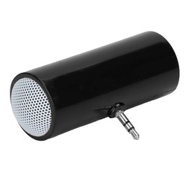 Portable Mini Speaker for Mobile Phones and Tablets, Clear Sound, Compact Design with 3.5mm Jack Stereo (Black)