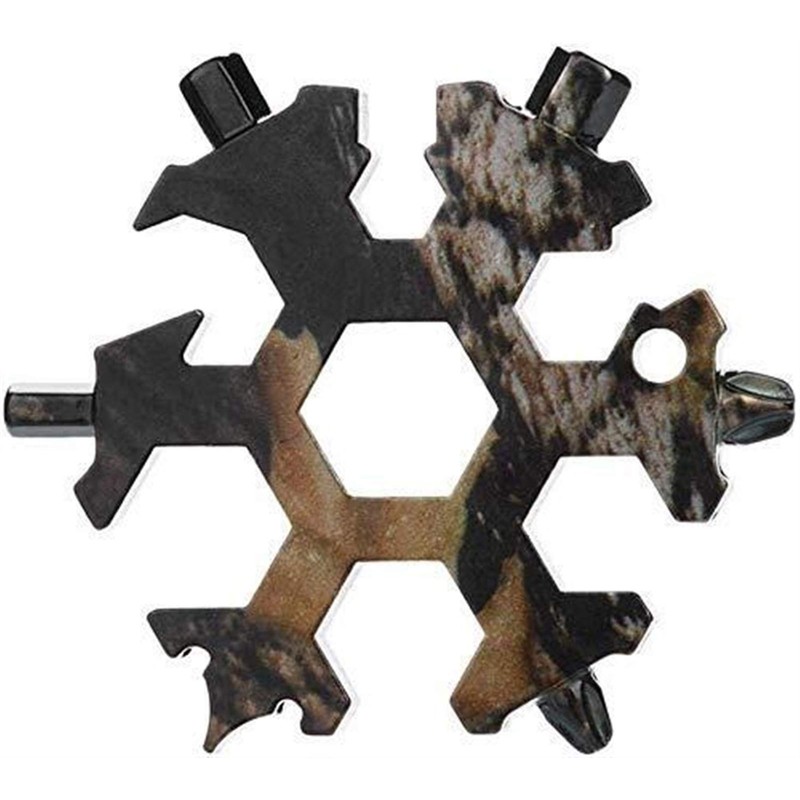 Tools Kits Creative Snowflake 19-in-1 Metal Spanner Screwdriver Bottle Opener