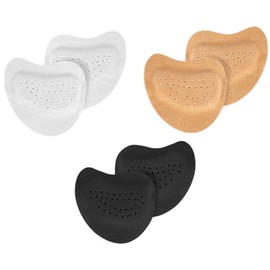 3 Pairs Leather Ball of Foot Cushions for Women, Non-Slip Comfort Pads Shoe Sole Adhesive Protectors